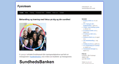 Desktop Screenshot of fysioteam.dk